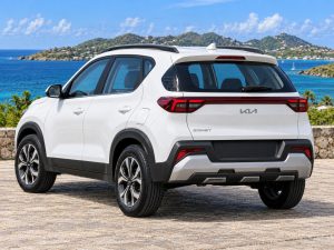 Kia Sonet 2023 Blanc céleste - vue arrière 3/4
