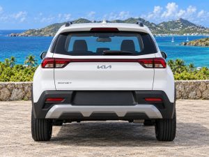 Kia Sonet 2023 Blanc céleste - vue de face arrière