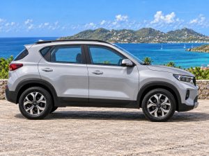 Kia Sonet 2022 Gris clair - vue de profil