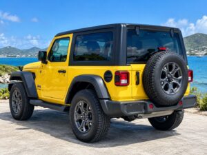Jeep Wrangler Sport 2020 Jaune - vue arrière 3/4