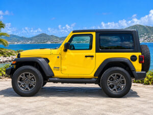 Jeep Wrangler Sport 2020 Jaune - vue de profil