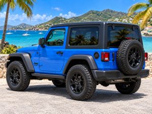 Jeep Wrangler Sport 2020 Bleu - vue arrière 3/4