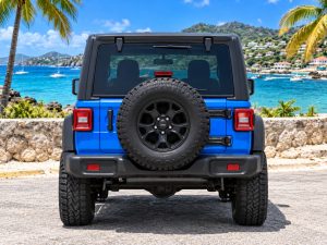 Jeep Wrangler Sport 2020 Bleu - vue de face arrière