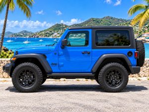 Jeep Wrangler Sport 2020 Bleu - vue de profil