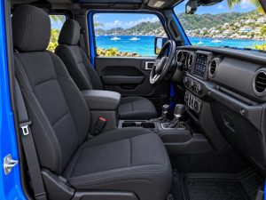 Jeep Wrangler Sport 2020 Bleu - sièges avant et habitacle